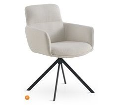 Pacote com 4 cadeirões estofados em tweed