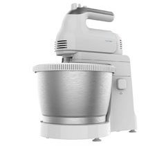 Cecotec Batedeira de varas com tigela auto giratória de aço inoxidável, 500 W, 5 níveis de velocidade mais função Turbo e três acessório de aço inoxidável.