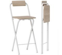 Conjunto de 2 Bancos de Bar MDF e Aço HOMCOM, casa - cadeiras