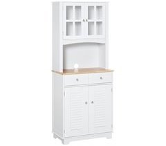 Armário de cozinha auxiliar MDF, Madeira de Borracha HOMCOM 68