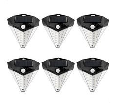 Aktive Pacote de 6 luminárias de parede LED solares com sensor