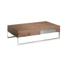 ANGEL CERDA Mesa de centro rectangular em nogueira com gaveta