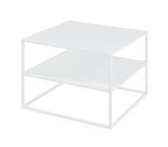 Mesa de centro Solund com 1 prateleira em aço [en.casa] 60x60