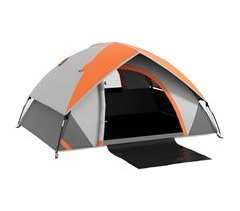 Tenda de Campismo Poliéster, Fibra de Vidro e PE Outsunny