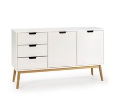 Aparador Baku 3 gavetas e 2 portas branco