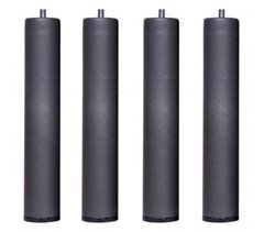 Pacote de 4 pés de metal com grampos para bases de cama