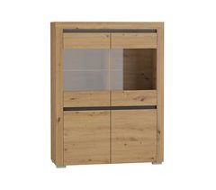 Armário de porcelana de 4 portas com LED Kasla 106