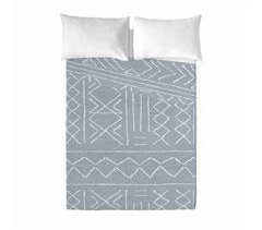 SANDAL - Conjunto de Lençóis Impressos - Algodão extra macio - Inclui lençol plano + 1 fronha - NAUEK GREY