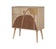 Cômoda com efeito madeira
