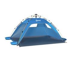 Tenda de Praia Poliéster e Fibra de Vidro Outsunny