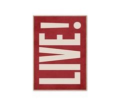 Pintura arte deco LIVE vermelha 50x70cm marca MARCOMUEBLE