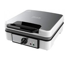 Cecotec Máquina de waffles de aço inoxidável, cozinha 4 waffles ao mesmo tempo, revestimento antiaderente Rockstone e temperatura ajustável.