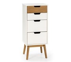  Armário de cabeceira Baku 4 gavetas branco/cera 40