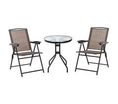 Conjunto Móveis de Jardim Aço e Textilene Outsunny