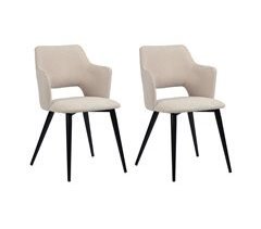 MEUBLES COSY Conjunto de 2 cadeiras de jantar com braços assento