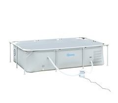 Piscina desmontável PVC, Aço Outsunny