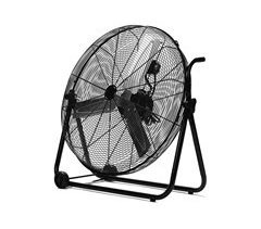 Ventilador industrial de alumínio de 160 W com 3 velocidades e rodas