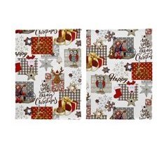 CONJUNTO DE 2 PANOS DE COZINHA DE NATAL NAIVE