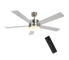 Ventoinha de Teto com Luz MDF, Acrílico HOMCOM