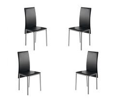 Pacote de 4 cadeiras de cozinha Saona para sala de jantar em estilo contemporâneo