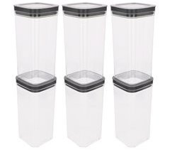 Curver Pack 6 frascos de plástico herméticos multiusos