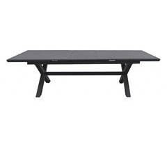 Mesa DAGO extensível jardin cinza 220/280x77x104cm
