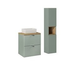 Móvel de lavatório simples 2 gavetas e pedestal Jade