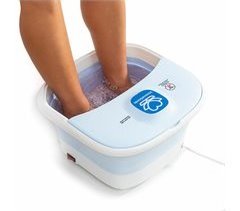 Spa para Pés Rebatível com Rolos e Hidromassagem