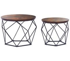 Beliani Conjunto de mesas BRUNI