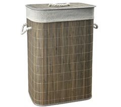 Cesto para roupa suja em bambu CORA 40x30x60cm