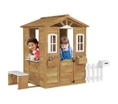 Casa de Madeira para Crianças Madeira de Abeto Outsunny