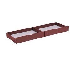 Conjunto de 2 gavetas de arrumação para cama de madeira