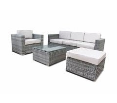 Sofá Chaise Longue + Poltrona + Mesa. Móveis de jardim