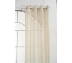 Cortina transparente JAZMIN 140x260cm cor cru