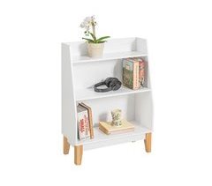 Estante de livros para crianças com 3 prateleiras KMB47-W SoBuy