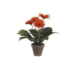 Planta artificial GERBERA laranja