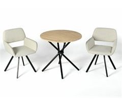Conjunto de mesa de jantar e 2 cadeiras