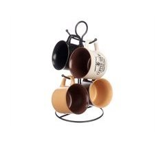 Conjunto de 4 xícaras + alça suporte sortido 4 coleção VESSIA