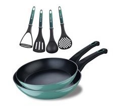 Conjunto de 2 frigideiras CLASSIQUE em + utensílios de cozinha Bergner