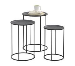Mesinha Anaklia conjunto de 3 mesas de metal