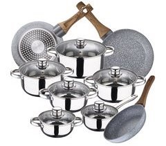 Bateria de cozinha 12 peças com jogo de patch