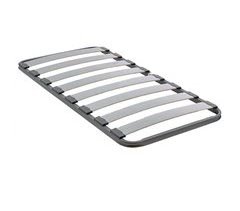 Base de cama Neo Wide Shelf com tubo de aço e ripas Poplar-Flex sem pernas