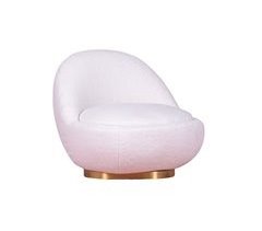 Poltrona giratório de design estofado em algodão - Corsica
