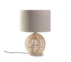 Candeeiro de mesa Miki em rattan natural