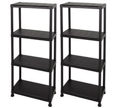 Curver Pack 2 prateleiras de plástico resistente 4 prateleiras