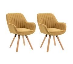 MEUBLES COSY Conjunto de 2 cadeiras de jantar assento giratório