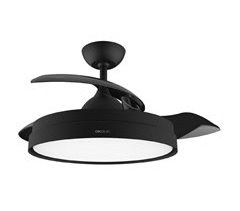 Cecotec Ventoinha de teto com pás retrácteis e acabamento branco, iluminação LED com 3 intensidades e 42" de diâmetro. Temporizador 8H, função Inverno-Verão, controlo remoto e 3 pás.
