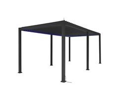 Pérgola Bioclimática elétrica, alumínio, com lâminas 591x301