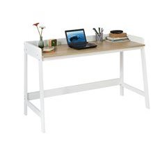 Mesa de secretária com 1 prateleira FWT41-WN SoBuy