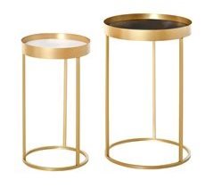 Conjunto de 2 Mesas de Centro MDF, Metal HOMCOM, casa - mesas 39x39